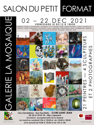 Vernissage  de l’expo « Salon du Petit Format 2021 » le 3 décembre